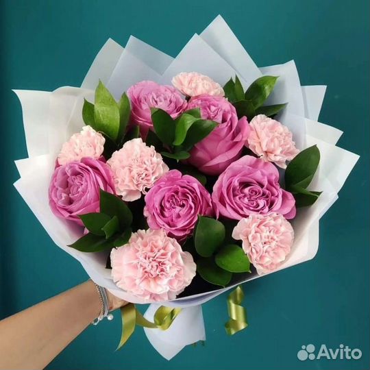 Цветы розы букет