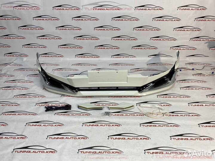 Губа передняя Toyota Land cruiser prado 120 стиль