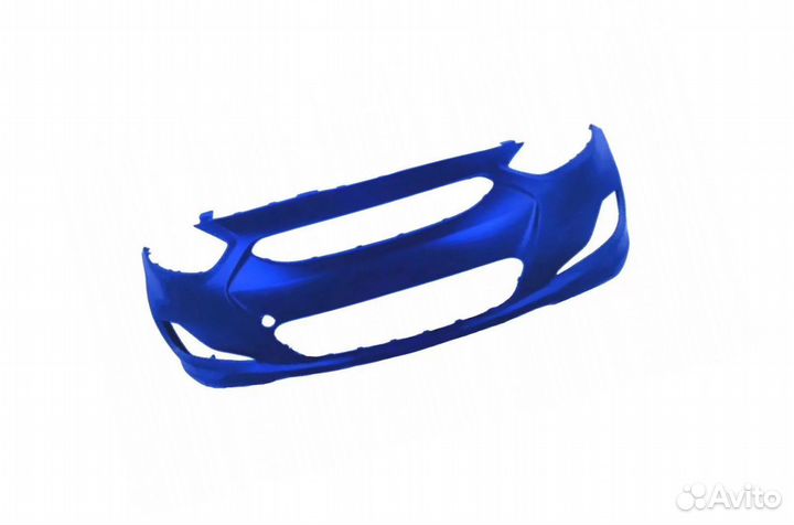 Бампер передний Хендай Солярис 1 до 2014 синий WGM