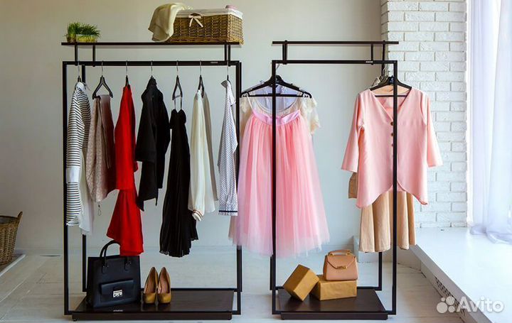 Рейл для одежды лофт