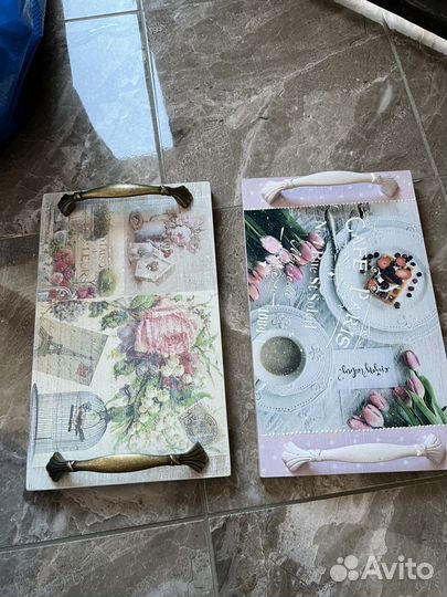 Поднос русная работа новый декупаж