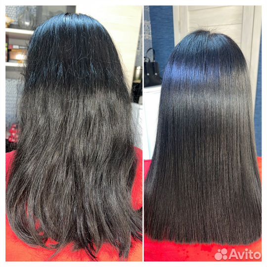 Кератиновое выпрямление волос