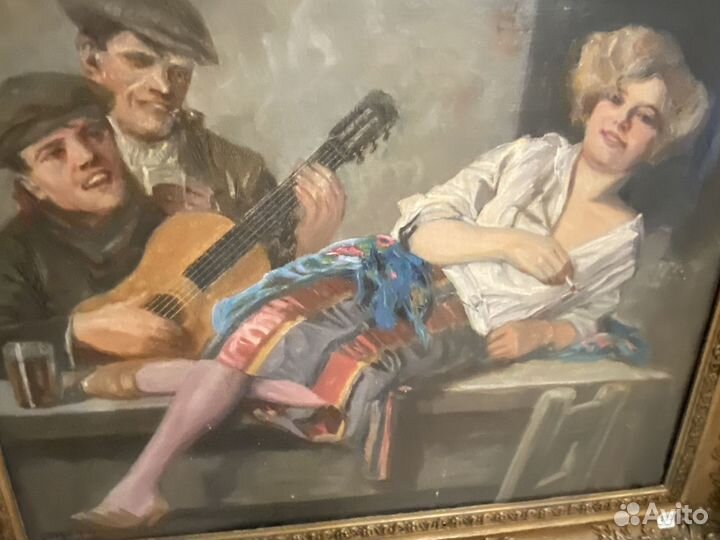 Картина 20-го века, холст масло, автор гейзер