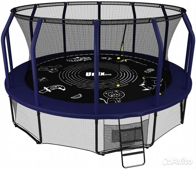 Батут unix line supreme game 16 ft (blue)