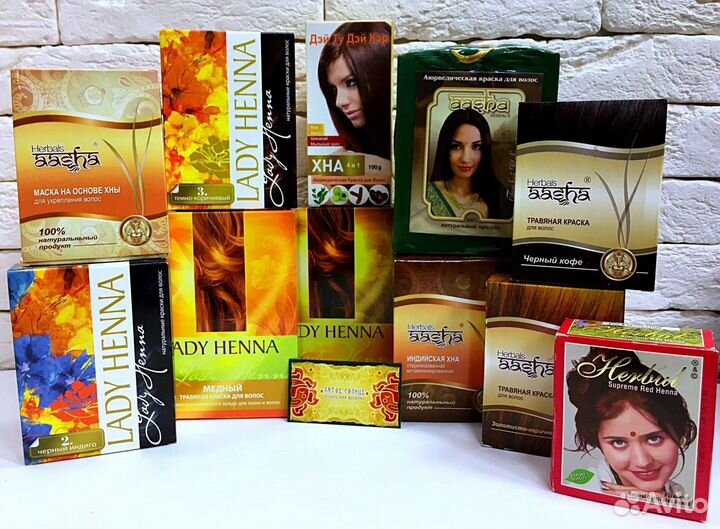 Хна краска для волос Lady Henna Aasha Herbul Индия