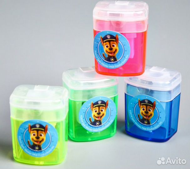 Точилка пластиковая «Гончик», с контейнером, микс