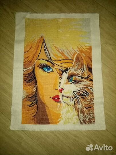 Картина вышитая крестом ручная работа