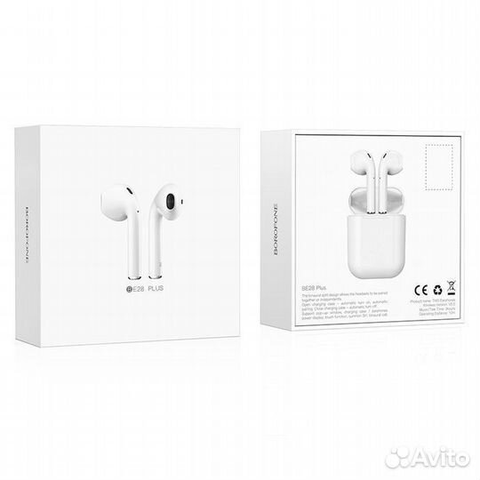 BT Гарнитура borofone BE-28+ White TWS