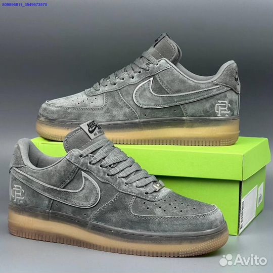 Кроссовки Nike Air Force 1 Серые (Арт.46627)