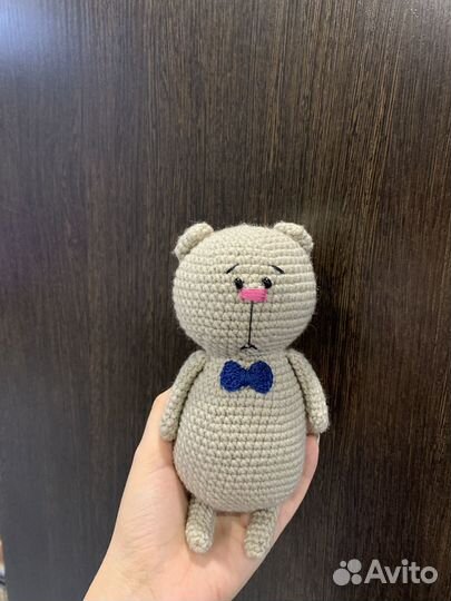 Вязаная игрушка кот