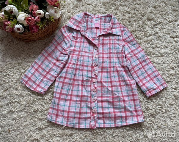 Рубашка удлиненная на девочку 98 см