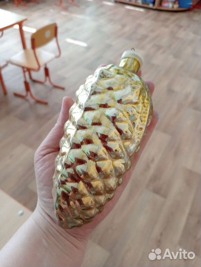 Елочная игрушка СССР, шишка кремлёвская большая