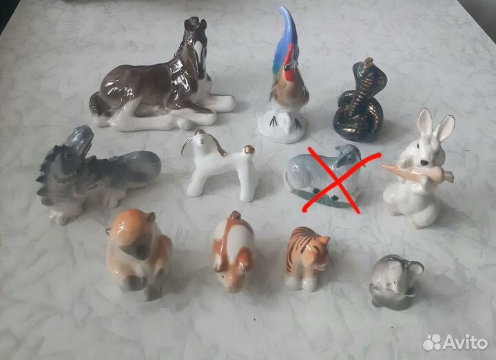 Фарфоровые статуэтки животных 