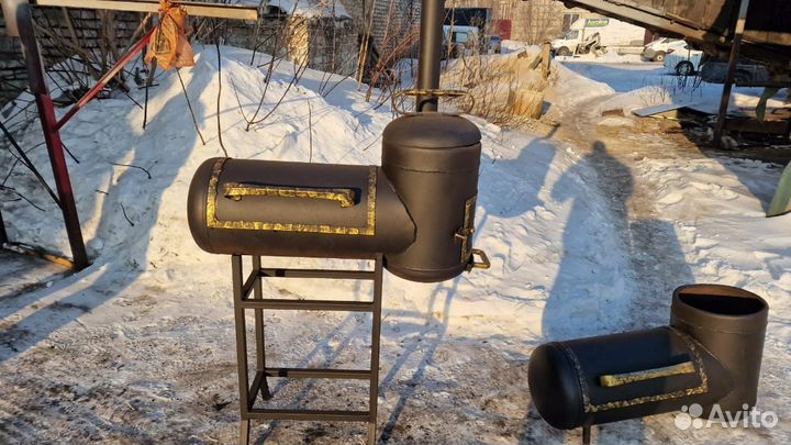 Мангал 2в1, барбекю, печь под казан