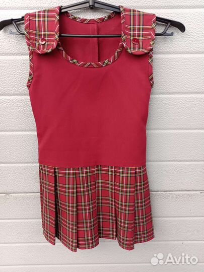 Школьный сарафан бордовый