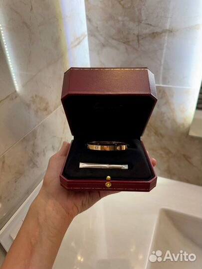 Браслет cartier love 4 бриллианта