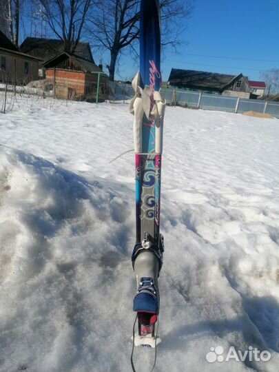 Лыжи беговые детские 130 с ботинками размер 30