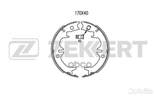 Колодки тормозные BK4044 Zekkert