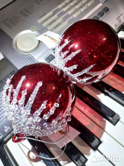 Елочные игрушки шары на ёлку стекло