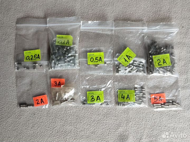 Предохранители стеклянные