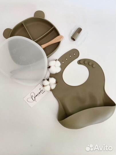 Набор детской силиконовой посуды