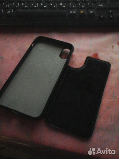 Чехол на iPhone 10 кожаный книжка