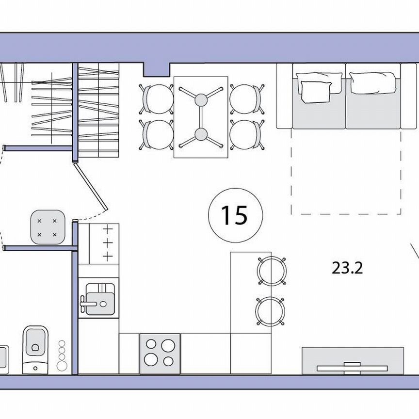 Апартаменты-студия, 37 м², 2/10 эт.