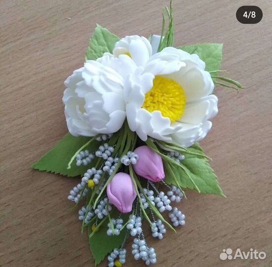 Заколки для волос, подарок, ручная работа