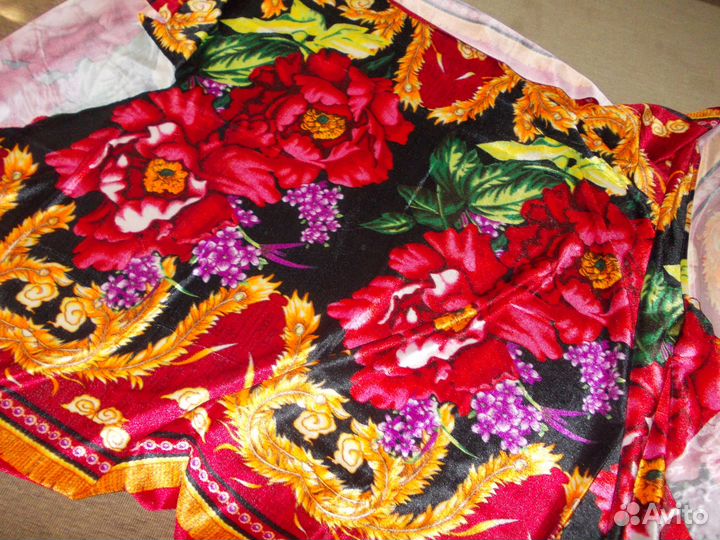 Тигровая ткань и отрез Цветы