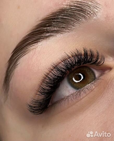 Наращивание ресниц+ламинирование ресниц и бровей