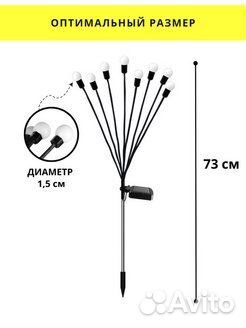 Светильник садовый уличный на солнечной батарее