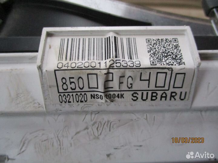 Панель приборов МКПП Impreza 2007-2012