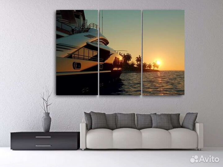 Картина маслом яхта в море