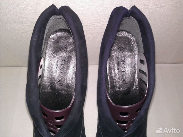 Promod Ботильоны Нубук Тёмно-Синие Новые р.39