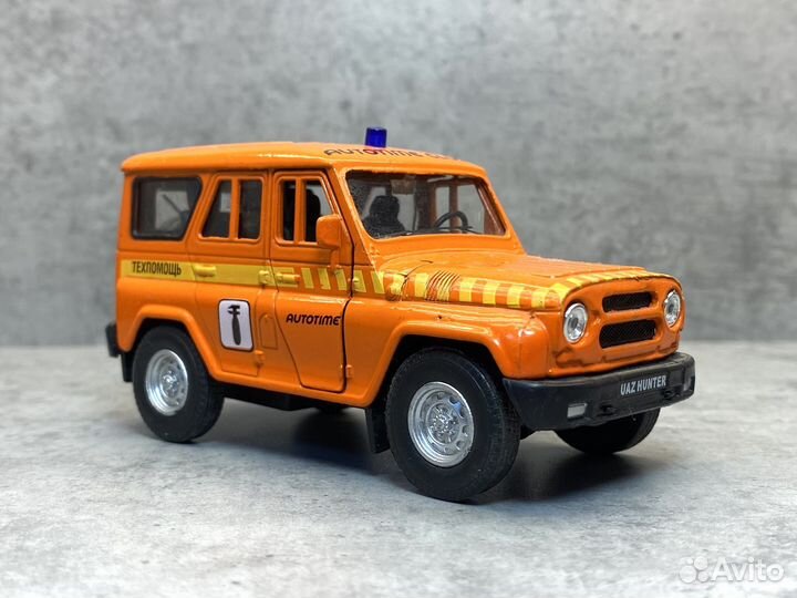 Модель УАЗ Хантер Техпомощь 1:36 AutoTime