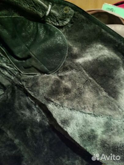 Дубленка натуральная женская 50 52 с капюшоном