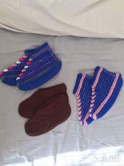 Носки вязаные тёплые