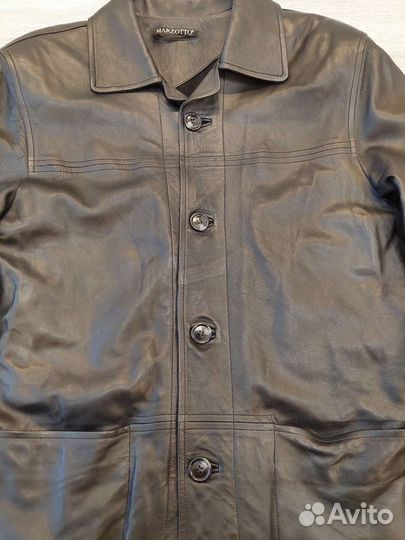 Пальто мужское кожаное