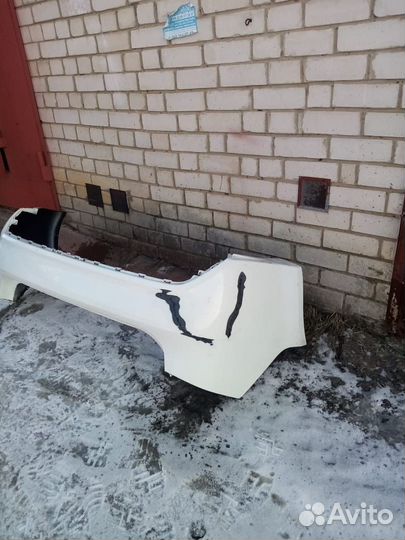 Задний бампер kia rio 3 белый 2014