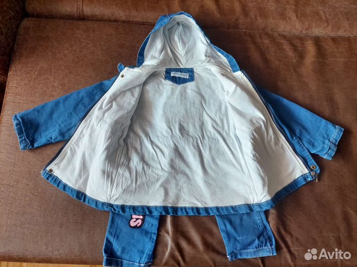 Джинсовый костюм,110р. мики маус