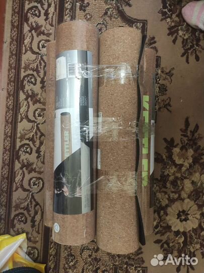 Коврик пробка для фитнеса и йоги новый