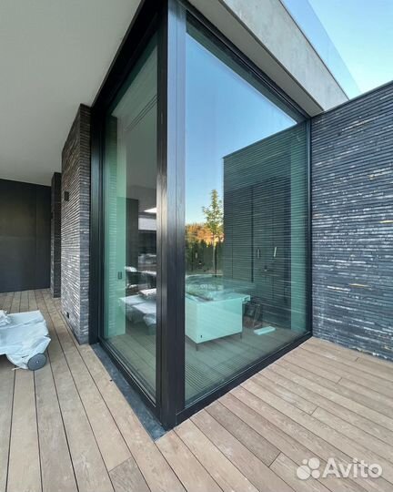 Остекление деревянными окнами