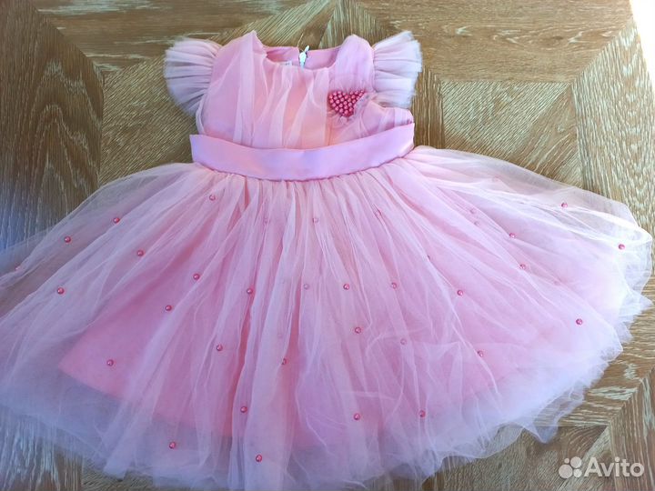 Детское новогоднее платье 92 + в подарок ободок