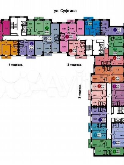 3-к. квартира, 58,4 м², 5/14 эт.