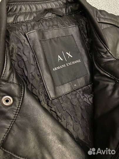 Оригинальная Кожаная куртка Armani