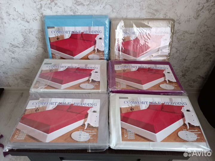 Простынь на резинке 180х200