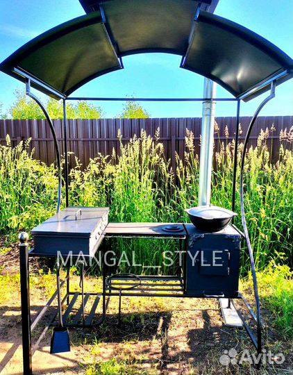 Мангал с крышей