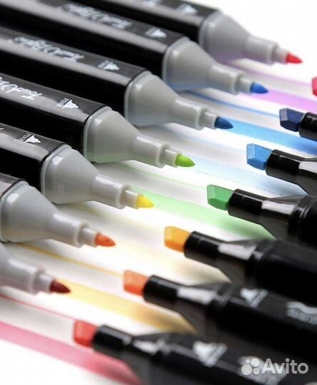 Маркеры для скетчинга 60 цветов / набор в чехле