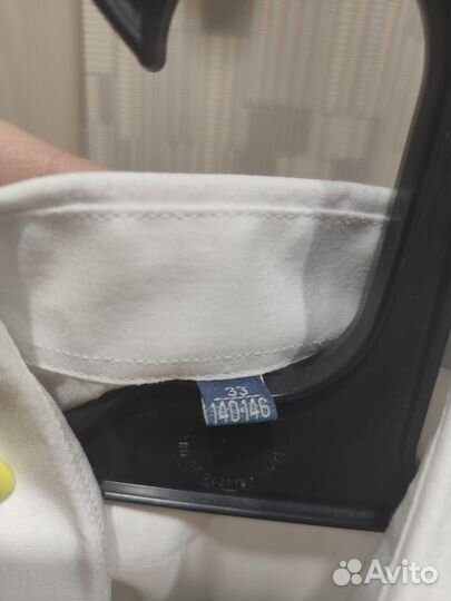 Рубашка белая на мальчика 140