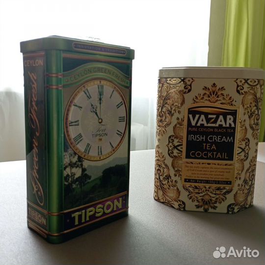 Банка из-под чая жестяная